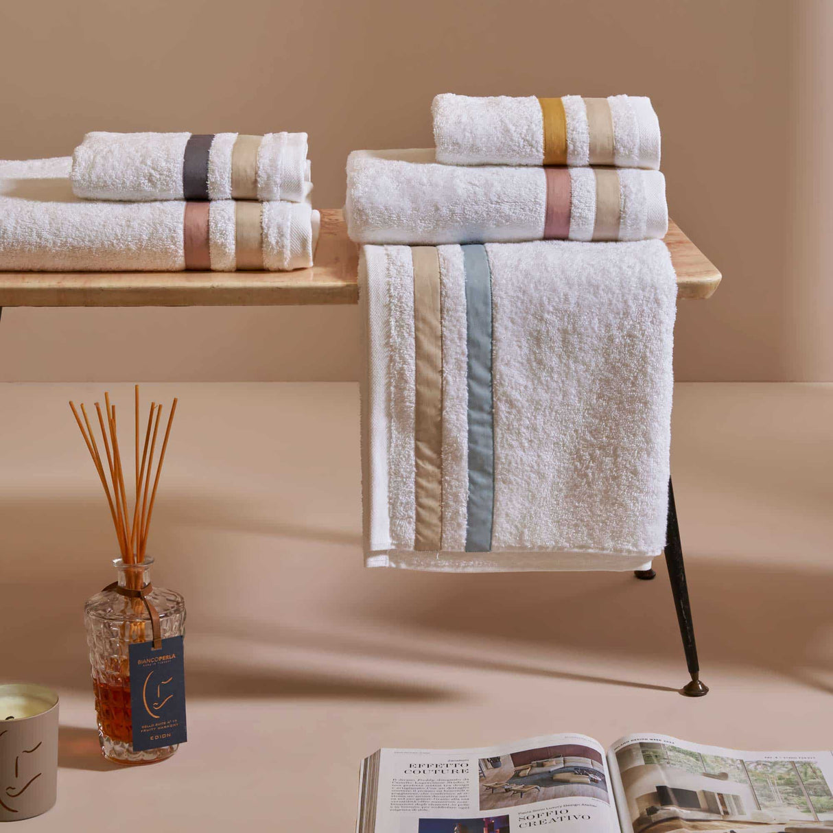 Biancoperla Set Asciugamani 1+1 Antigua 2601B