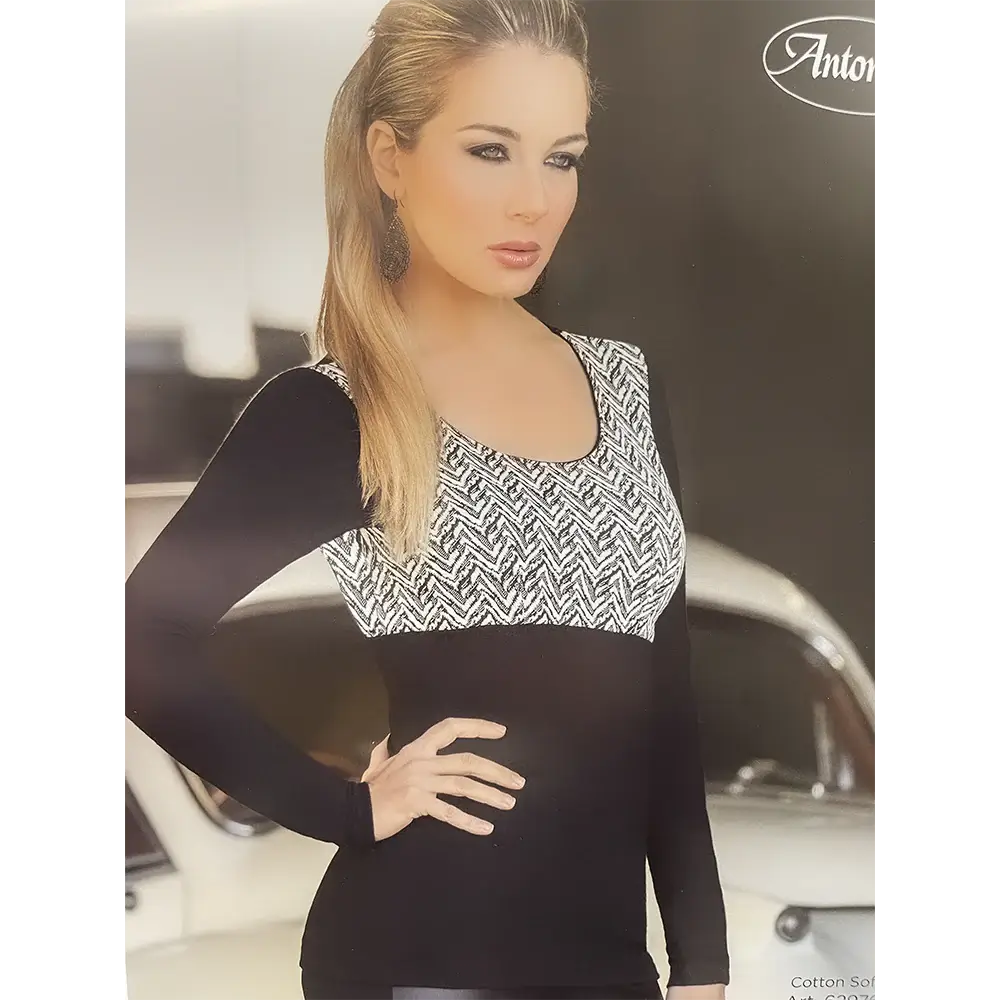 Antonella Maglia Sotto Giacca Maniche Lunghe in Cotone 62976 S24