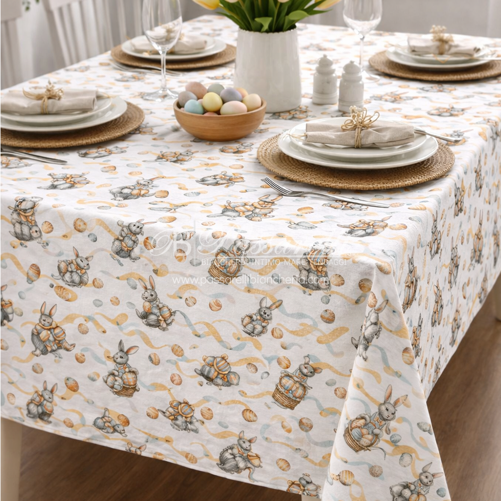 Arconate Tovaglia in Cotone Pasqua - Dimensioni Varie