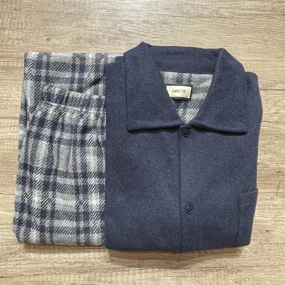 Arcte Pigiama Invernale da Uomo in Punto Milano Aperto 30015 S38 - Passarelli Biancheria