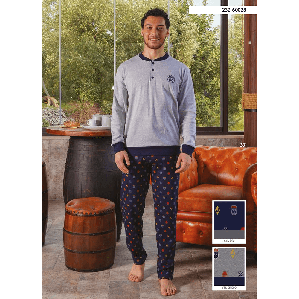 Arcte Pigiama da Uomo in Caldo Cotone 60028 S35 - Passarelli Biancheria