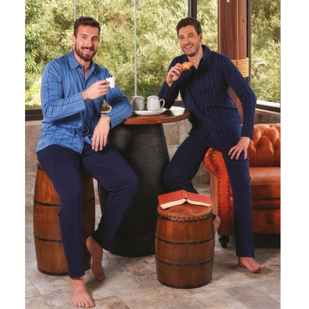 Arcte Pigiama da Uomo in Caldo Cotone Aperto 60019 S38 - Passarelli Biancheria