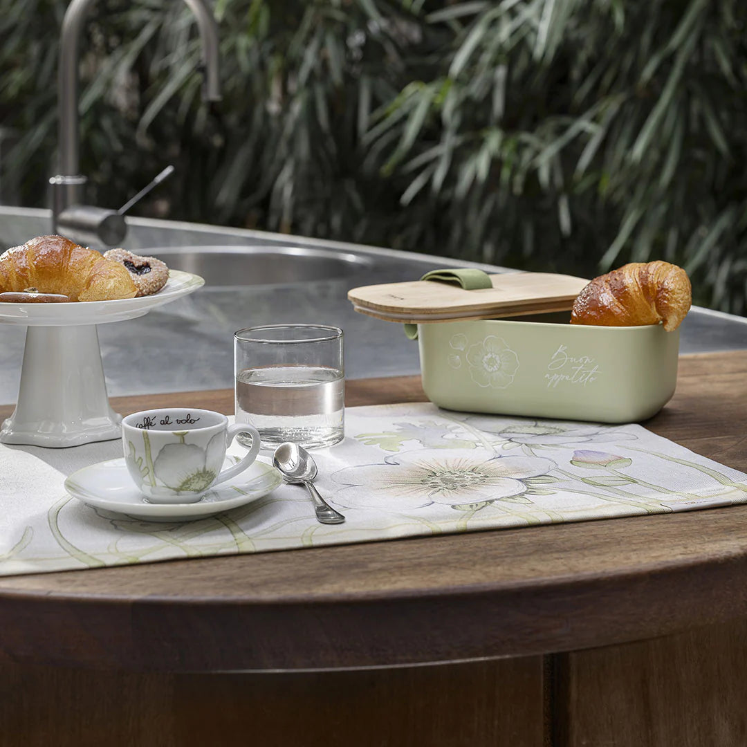 THUN® Set 2 Tovagliette Antimacchia + Porta Pranzo Standard Bloom Multicolor