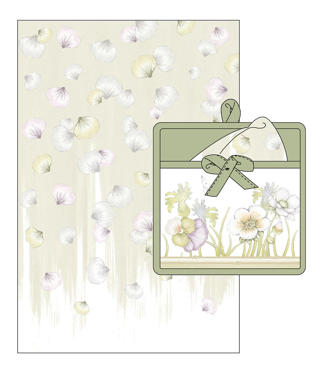 THUN® Confezione Presina e Strofinaccio Bloom Multicolor 2603S12