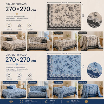 Bassetti Granfoulard Telo Arredo Paraggi 270x270cm