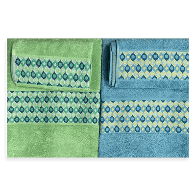 Bassetti Set 2+2 Asciugamani Amuleto D35 - Passarelli Biancheria