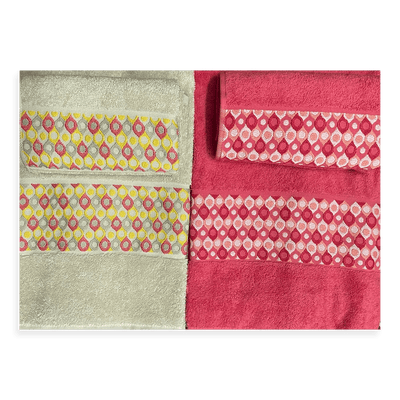 Bassetti Set 2+2 Asciugamani Amuleto D35 - Passarelli Biancheria