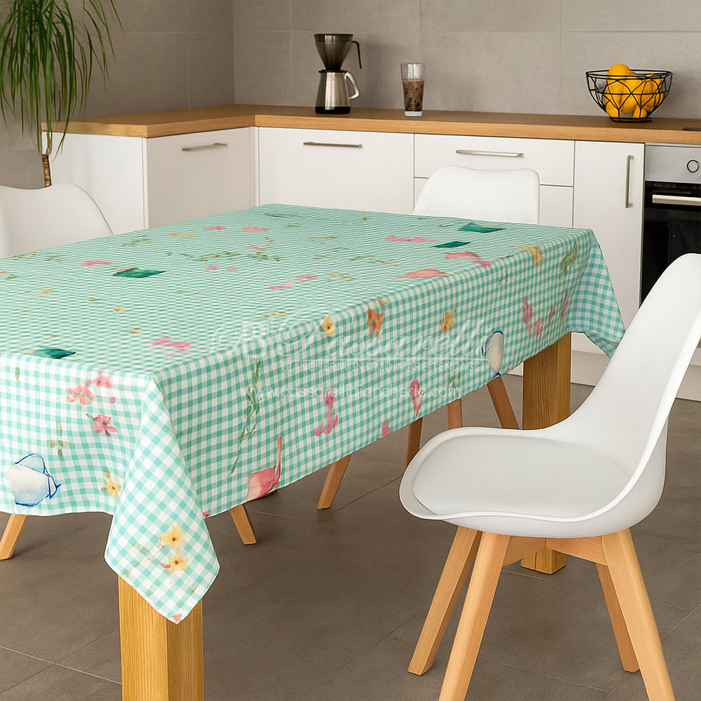 Bassetti Tovaglia in Cotone Antimacchia Stampa Digitale Oolong 2501S- Varie Dimensioni