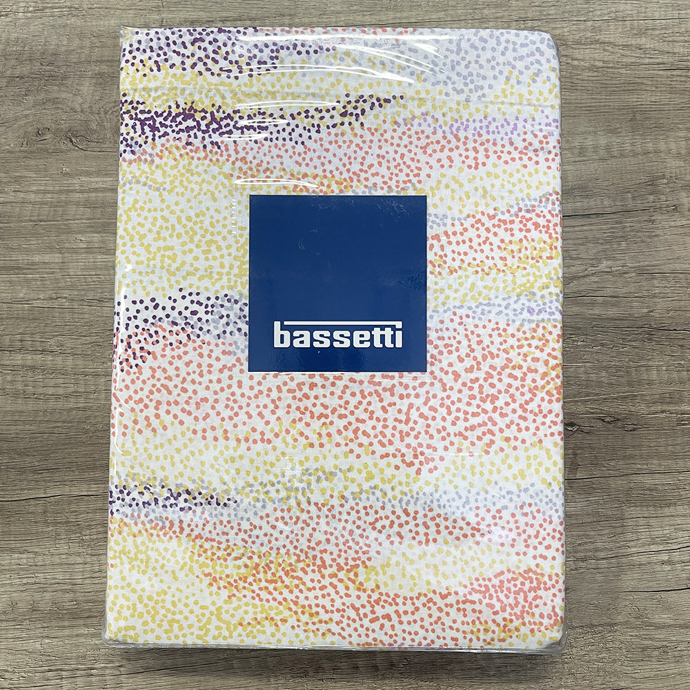 Bassetti Completo Lenzuola Matrimoniale con Doppie Federe Little Spot S65