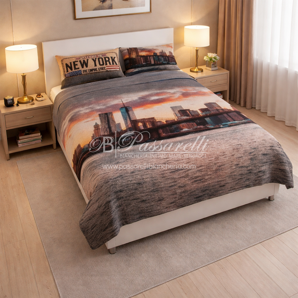 Bassetti completo Lenzuola Copriletto IMAGE Brooklyn - varie dimensioni