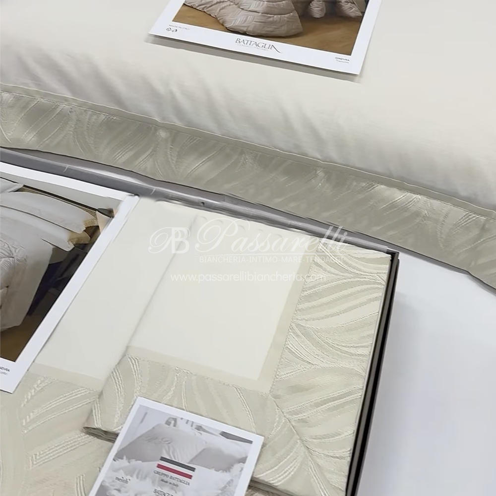 Battaglia Coordinato Letto GINEVRA Lenzuola + Copriletto Estivo Matrimoniale FS25290