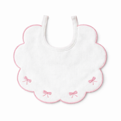 Bavaglino Neonato 193 Fiocco Cotone Ricamato - Maestri Cotonieri Home