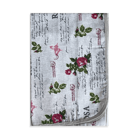 Biancheria Italiana Tovaglia in Cotone da 6 Posti Rosa S18 - Passarelli Biancheria