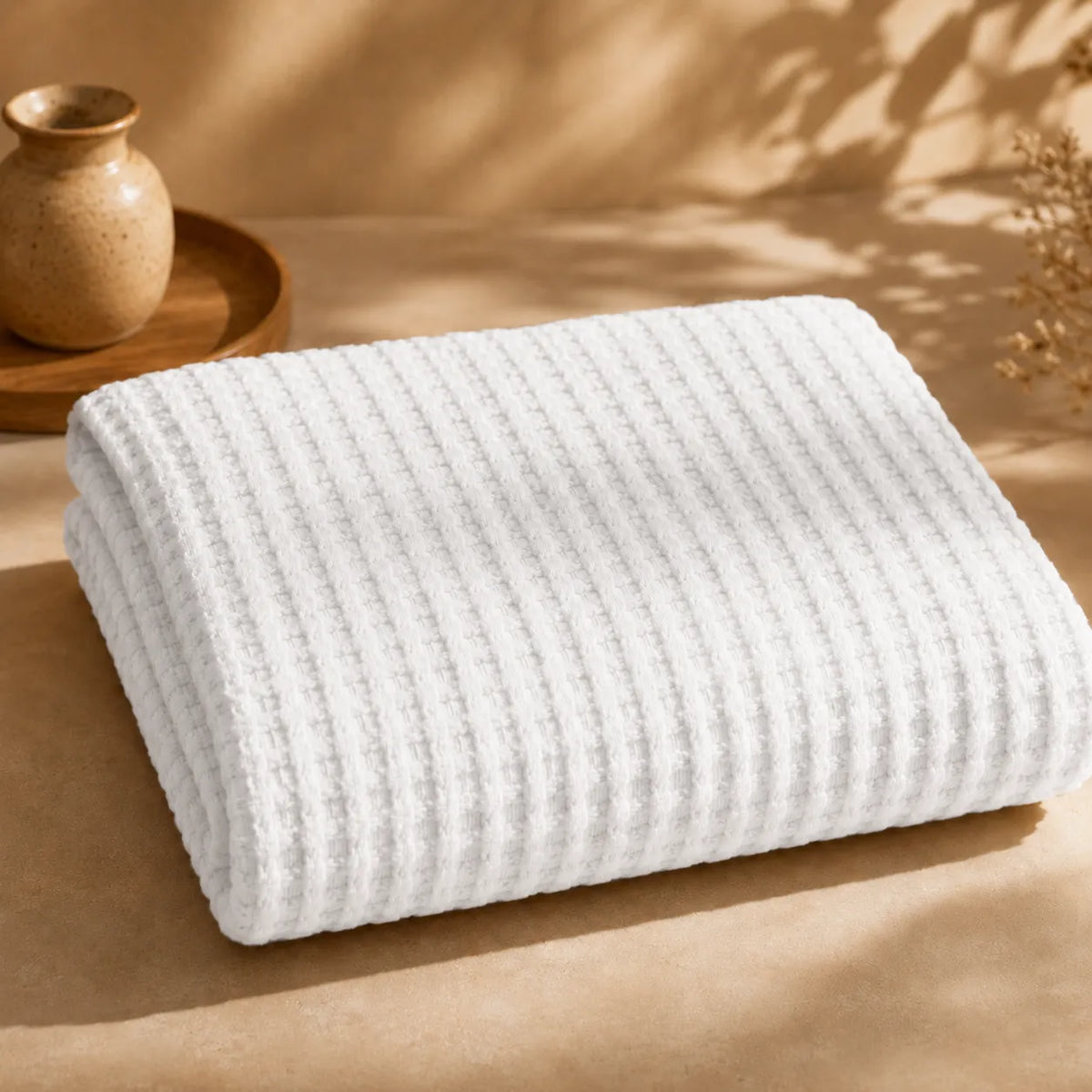 Biancoperla Telo Doccia Bagno a Nido d'Ape 100% Cotone Milo - Bianco
