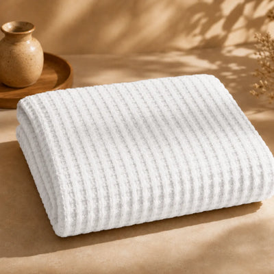 Biancoperla Telo Doccia Bagno a Nido d'Ape 100% Cotone Milo