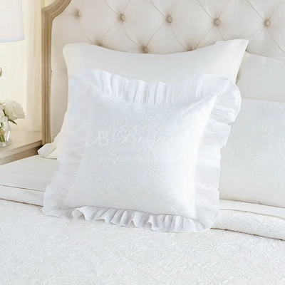 Blanc Mariclò Cuscino Arredo con Ricamo A38719