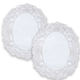 Blanc Mariclò Set Runner + Centri in Lino Ricamate Dentelle