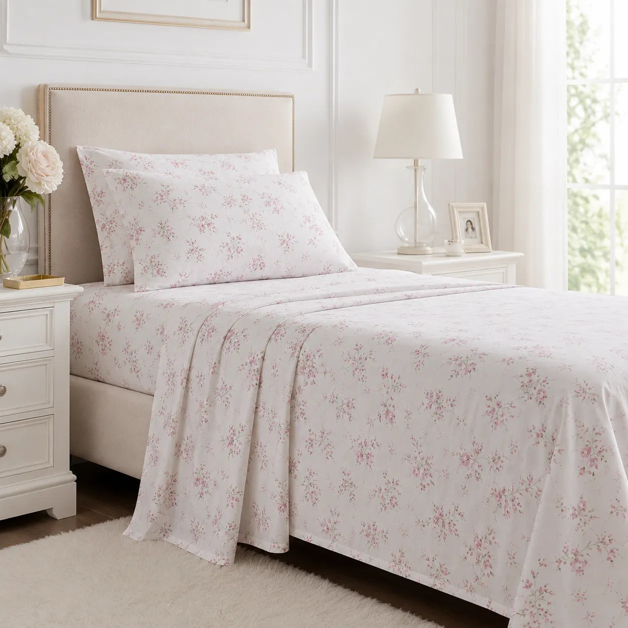 Blumarine Completo Lenzuola In Percalle Di Cotone Lilibet - Varie Dimensioni