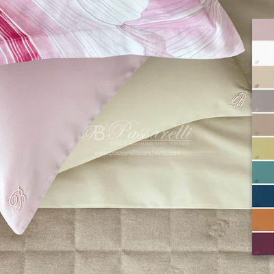 Blumarine Completo Lenzuola matrimoniale in Percalle di cotone Stile Blu 2504S164