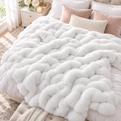 Blumarine Coperta Matrimoniale in Ecopelliccia Diamant 10103 0740
