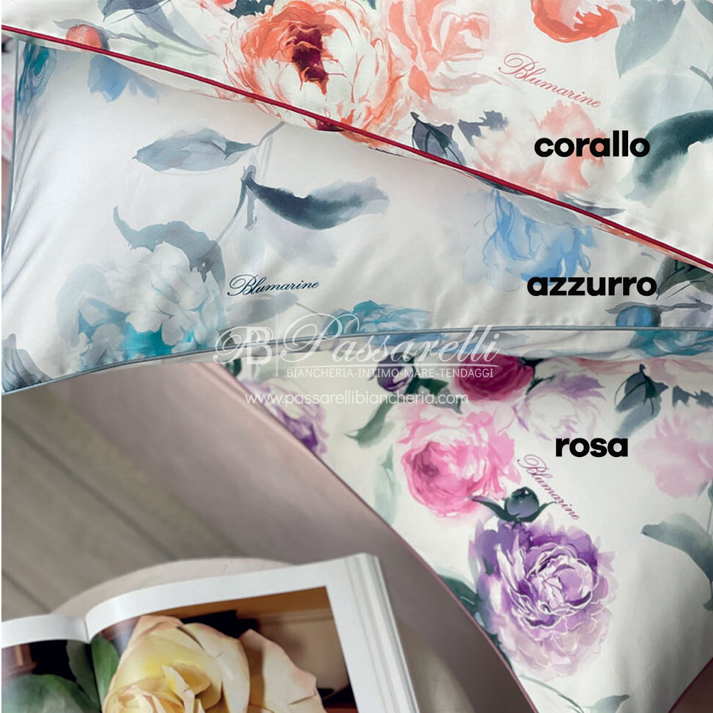 Blumarine Lenzuola Matrimoniale Biancofiore in Raso di Cotone