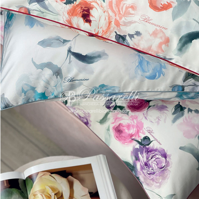 Blumarine Lenzuola Matrimoniale Biancofiore in Raso di Cotone