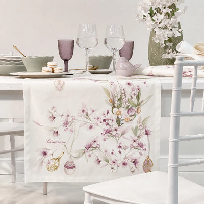 Blumarine Runner in Puro Cotone 50x150 Pasqua 103020072