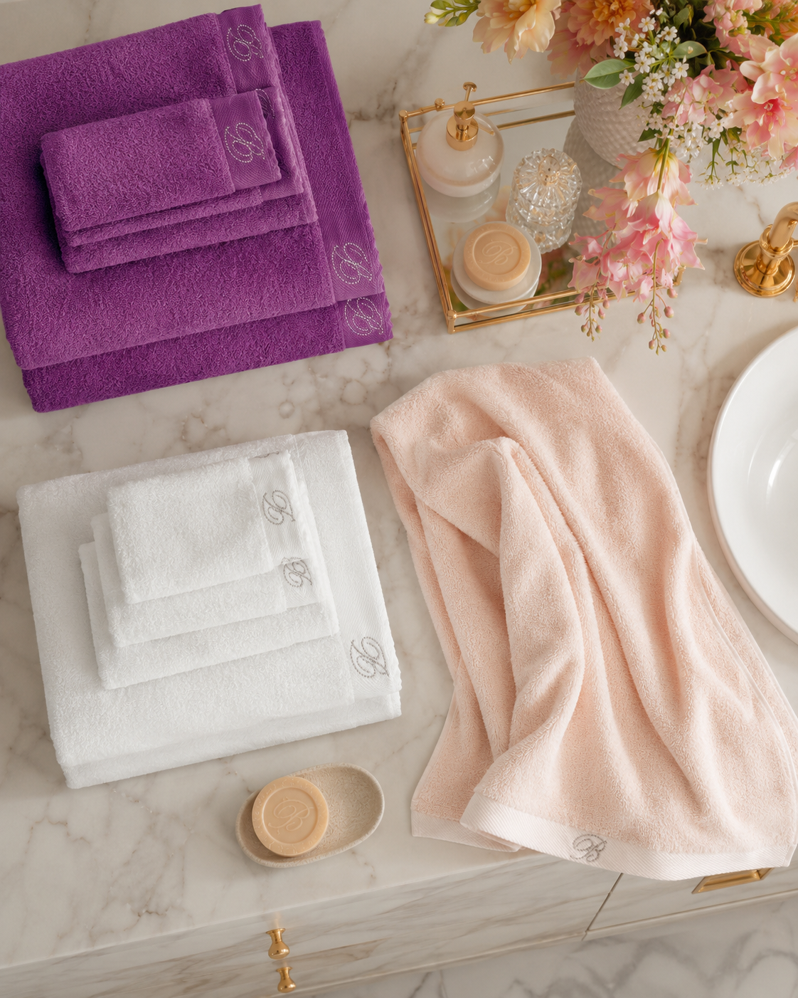 Blumarine Set 1+1 Asciugamani Spugna Benessere 102010074 2402S47