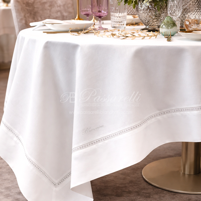 Blumarine Tovaglia e Runner Bovary 103010309 Bianco - Varie Dimensioni