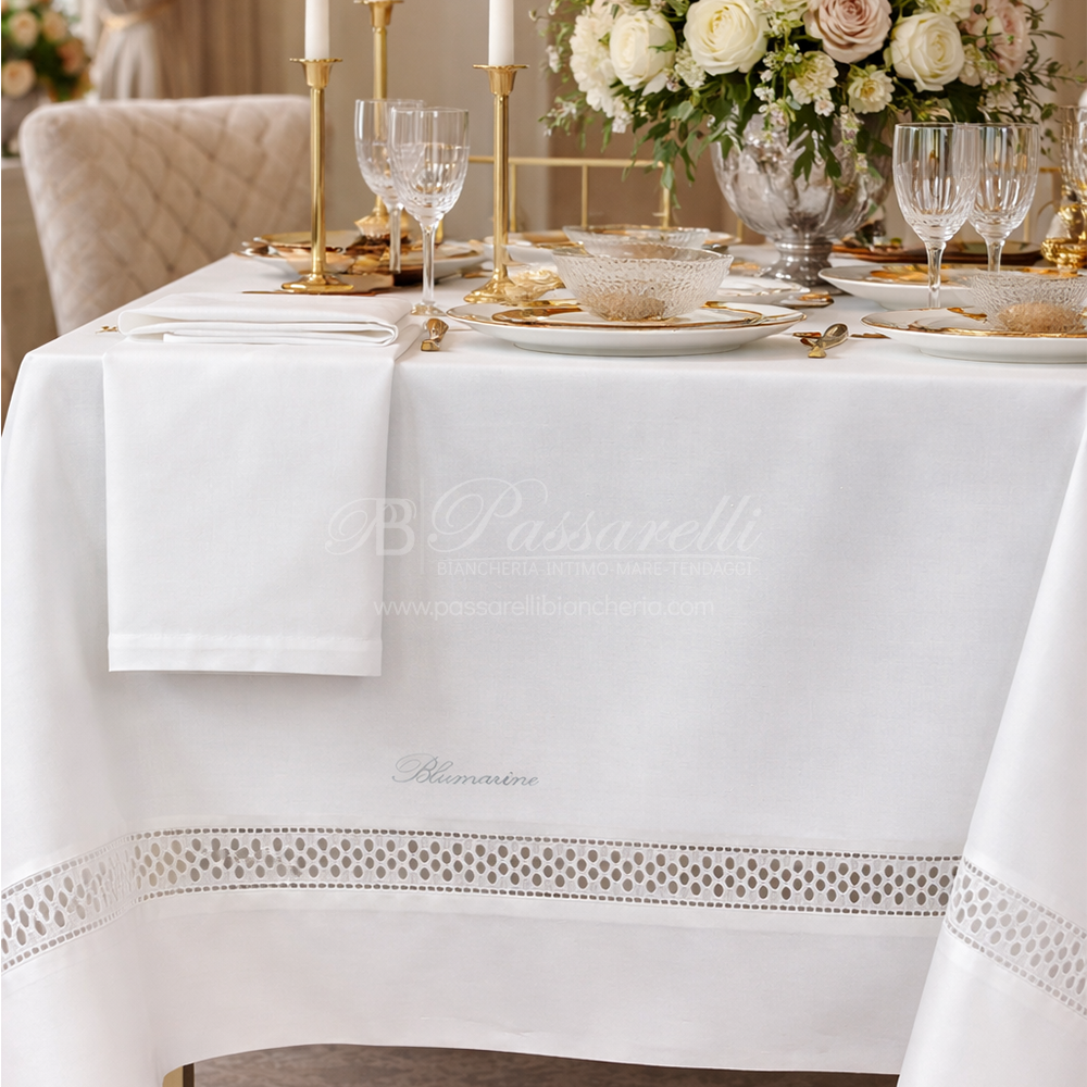 Blumarine Tovaglia e Runner Porcellana 103010305 Bianco - Varie Dimensioni
