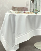 Blumarine Tovaglia e Runner Bovary 103010309 Bianco - Varie Dimensioni