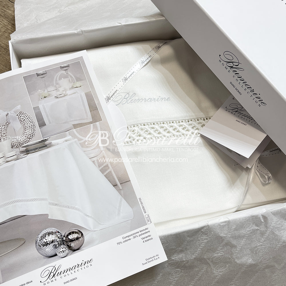 Blumarine Linea Contessa Tovaglia e Runner Bianco - Varie Dimensioni