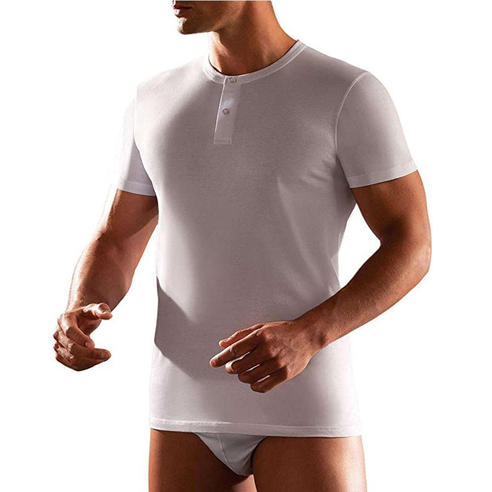 Cagi T-Shirt Serafino 1308 in Cotone Natural Comfort S16