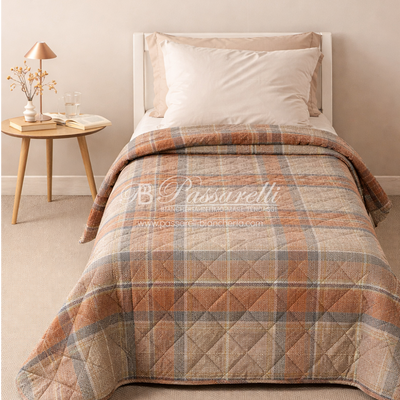 Caleffi Copriletto Trapuntato In Microfibra Hilton Singolo Modern 2603S40