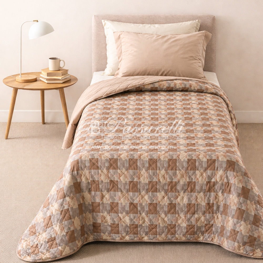 Caleffi Copriletto Trapuntato In Microfibra River Singolo Modern 2603S40