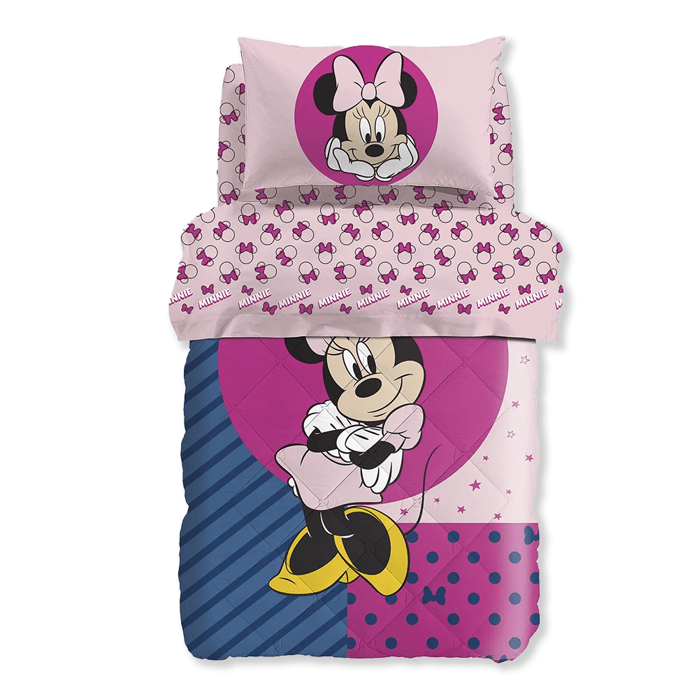 Caleffi Disney Trapunta 1 Posto Minnie Smile in Cotone 1010904 D101 - Passarelli Biancheria