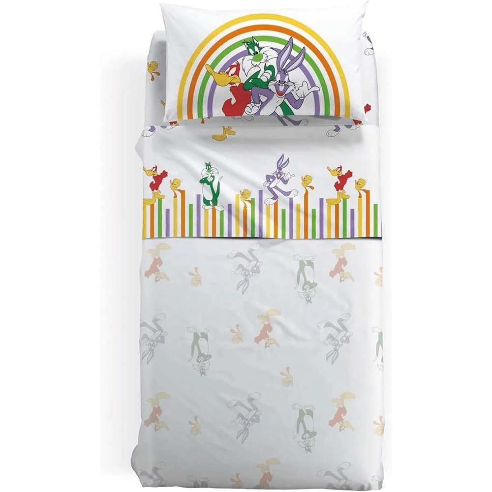 Caleffi Disney WB Completo Lenzuola per Letto Singolo Colors D30 - Passarelli Biancheria