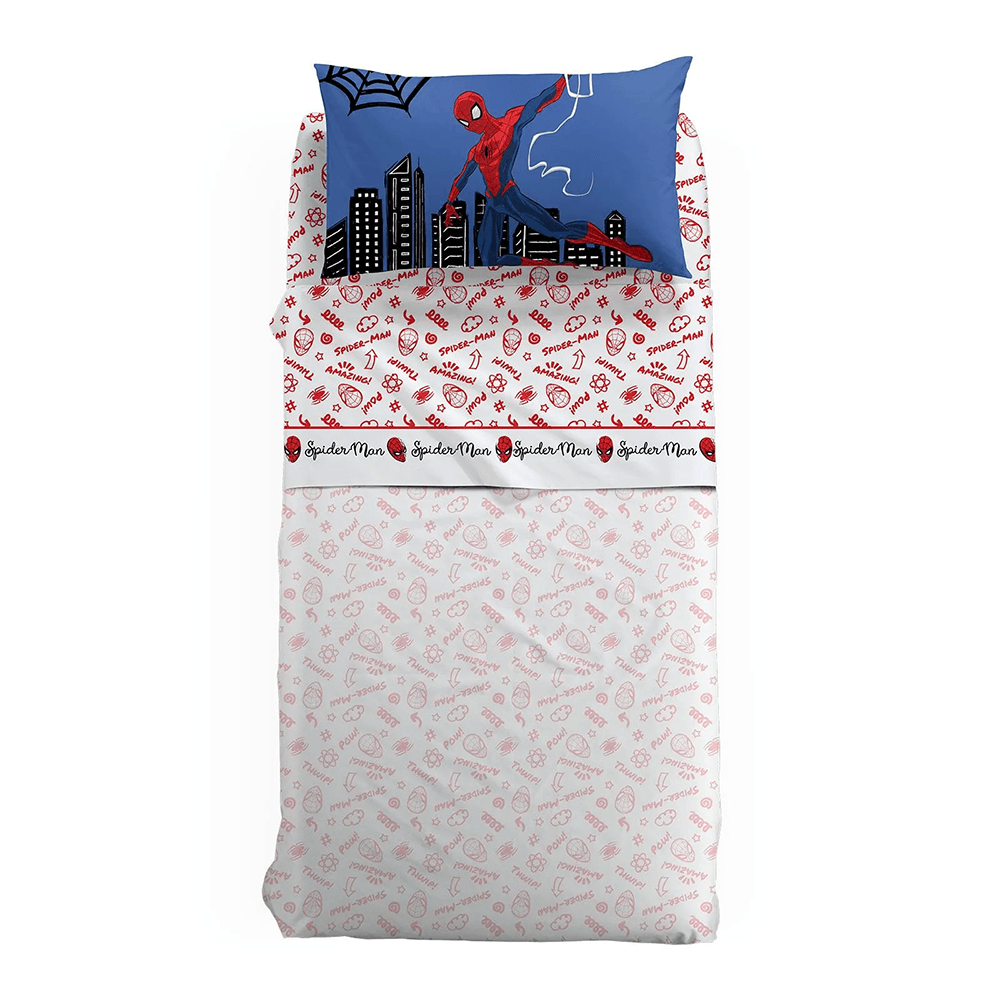 Caleffi Marvel Completo lenzuola per Letto Singolo Spiderman Amazing 1 —  Passarelli Biancheria