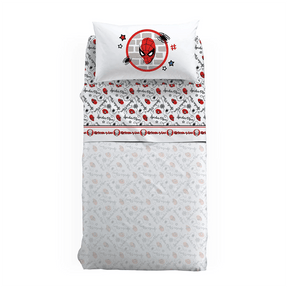 Caleffi Marvel Completo lenzuola per Letto Singolo Spiderman Wall 1009414 D46 - Passarelli Biancheria