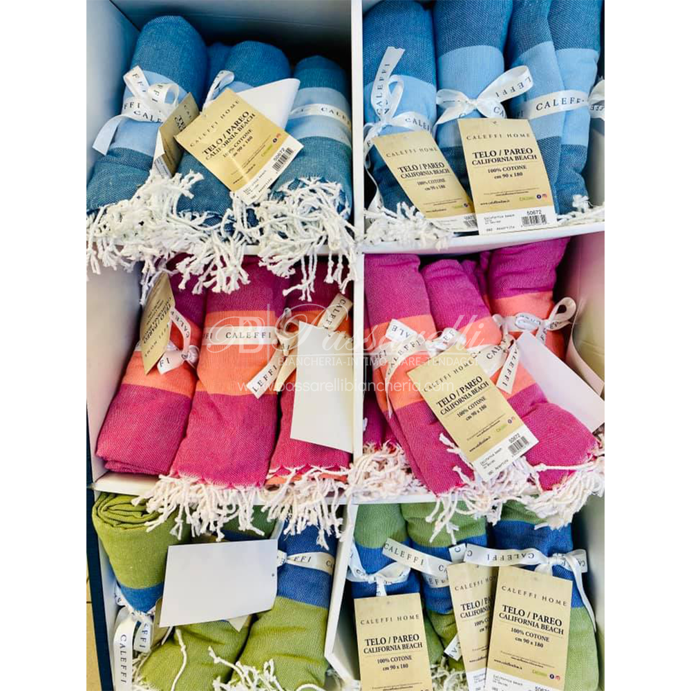 Caleffi Telo mare Pareo Fouta California Beach Con il Tuo Nome 90x180 2411S10