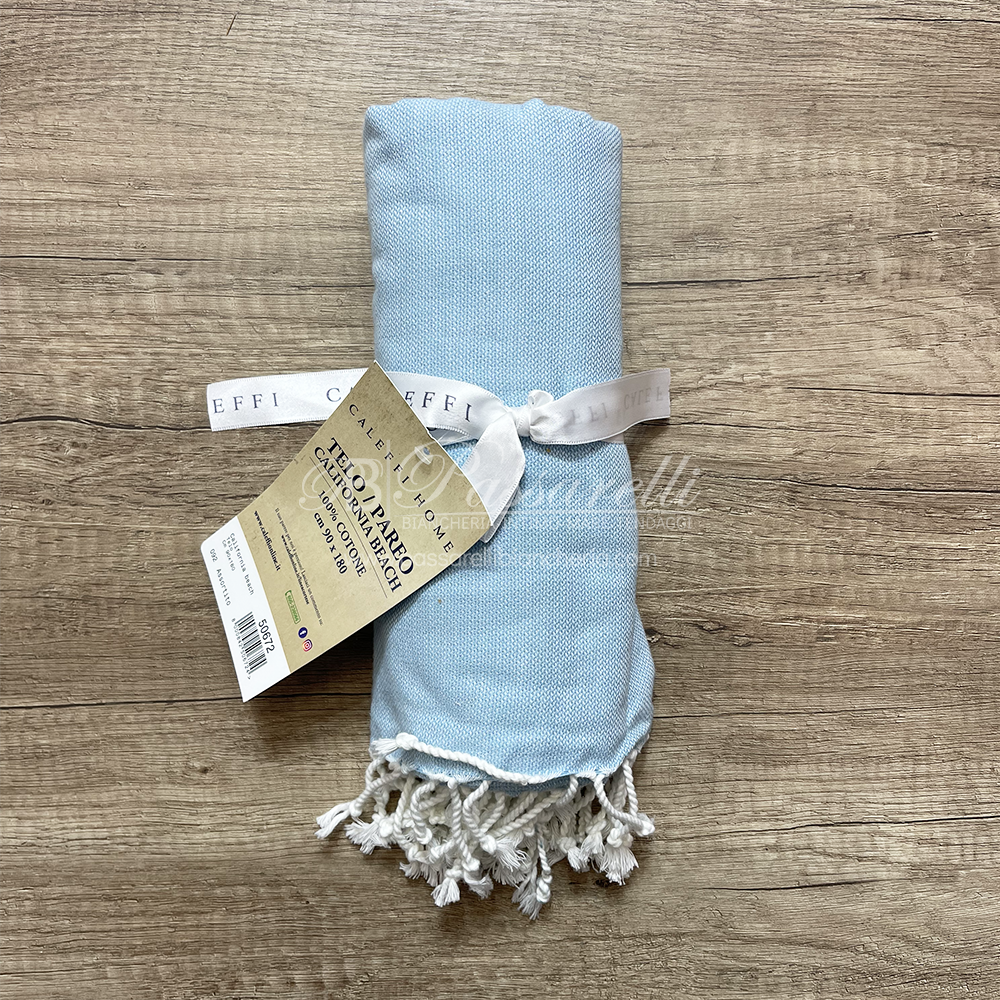 Caleffi Telo mare Pareo Fouta California Beach Con il Tuo Nome 90x180 2411S10