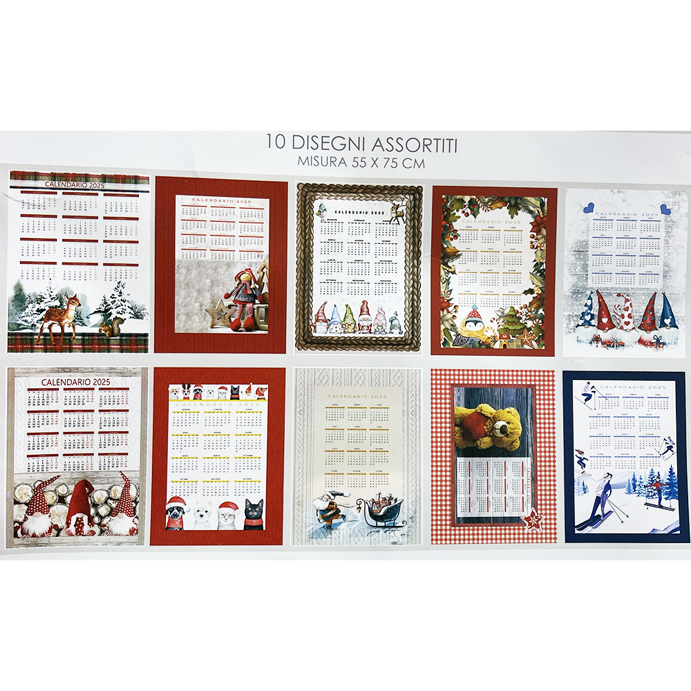 Strofinaccio Calendario 2025 in Cotone 55x75cm 2411S24