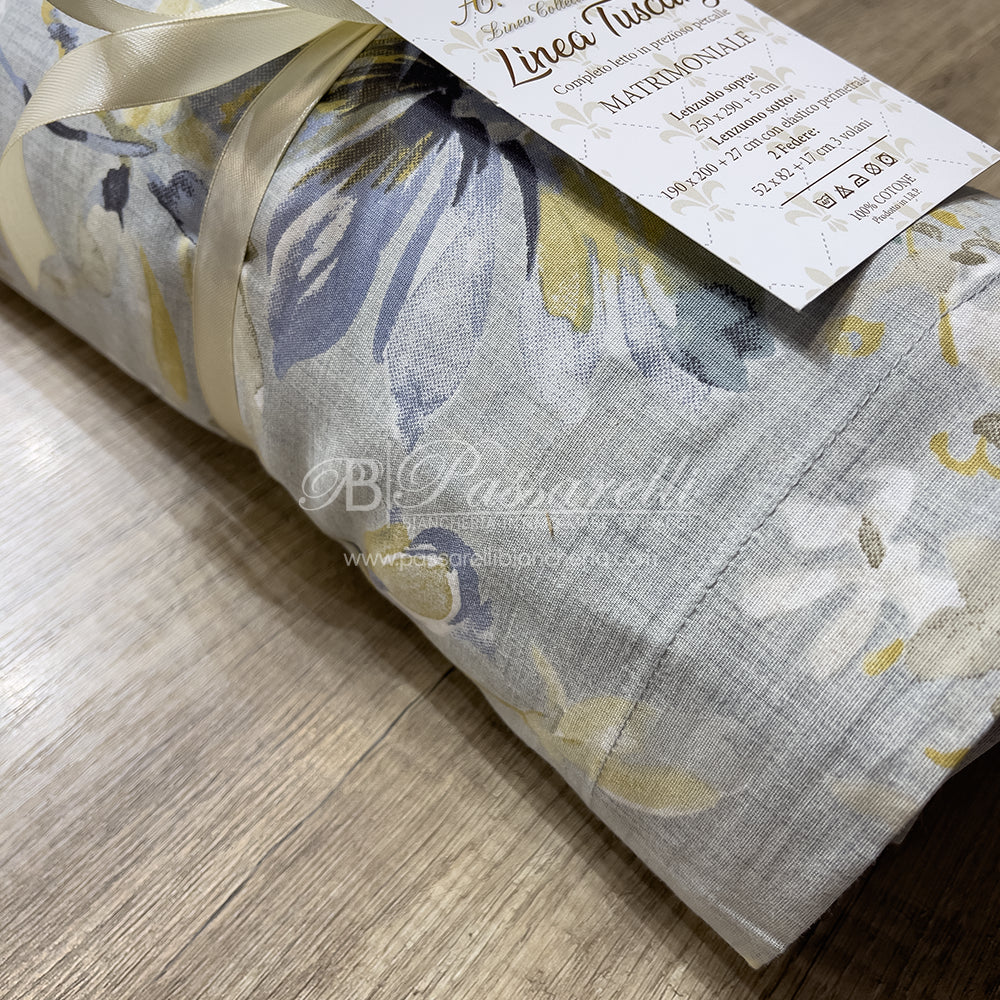 Carlucci Completo Lenzuola Matrimoniale in cotone Percalle - Vari Disegni 2502S34