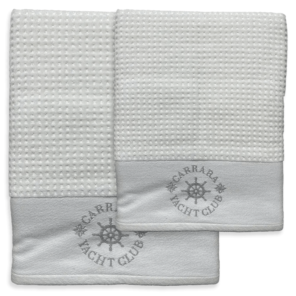 Carrara Set 1+1 Asciugamani e Ospite Promotion Item Yacht club in Spugna S90 - Passarelli Biancheria
