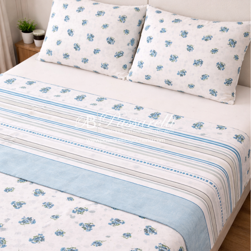 Casa Giulia Completo Lenzuola Matrimoniale in Percalle 2603S32