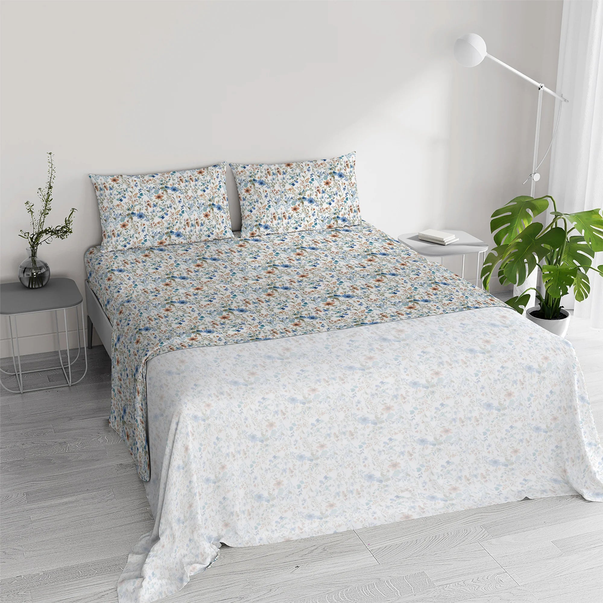 Completo Lenzuola 100% Cotone Ida - Varie Dimensioni