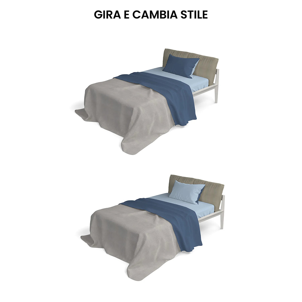 Completo Lenzuola in Puro Cotone Tinta Unita Colors Double - Varie Dimensioni