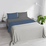 Completo Lenzuola in Puro Cotone Tinta Unita Colors Double - Varie Dimensioni