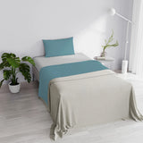 Completo Lenzuola in Puro Cotone Tinta Unita Colors Double - Varie Dimensioni