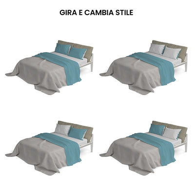 Completo Lenzuola in Puro Cotone Tinta Unita Colors Double - Varie Dimensioni
